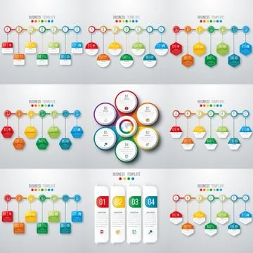 Set with infographics Stock Illustration