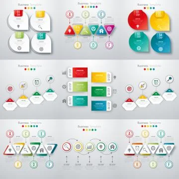 Set with infographics Stock Illustration