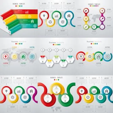 Set with infographics Stock Illustration