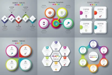 Set with infographics Stock Illustration