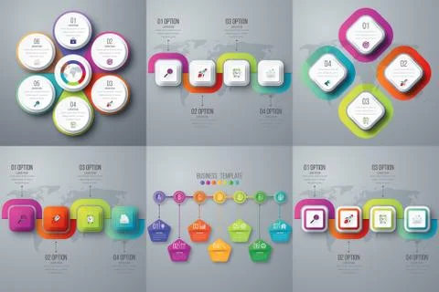 Set with infographics Stock Illustration