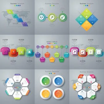 Set with infographics Stock Illustration