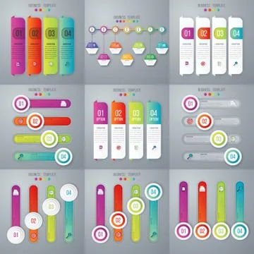 Set with infographics Stock Illustration