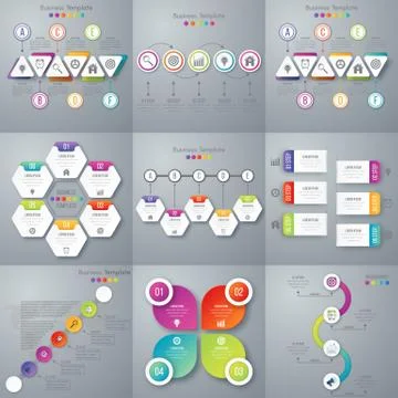 Set with infographics Stock Illustration