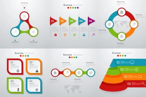 Set with infographics Stock Illustration