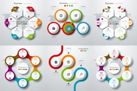 Set with infographics Stock Illustration