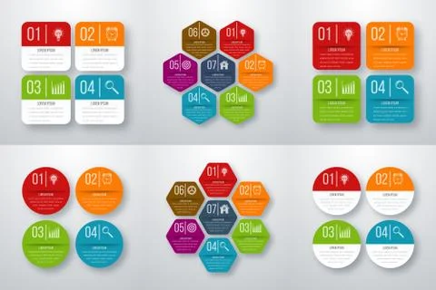 Set with infographics Stock Illustration