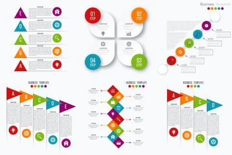 Set with infographics Stock Illustration