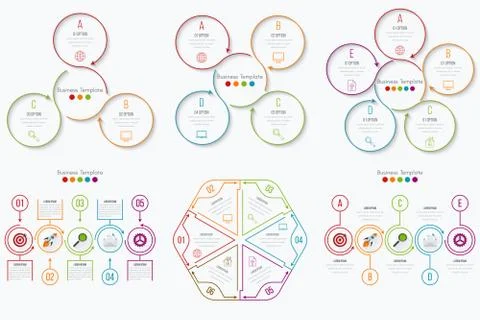 Set with infographics 스톡 일러스트