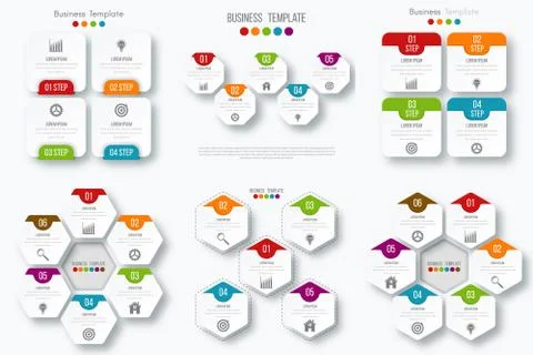 Set with infographics Stock Illustration