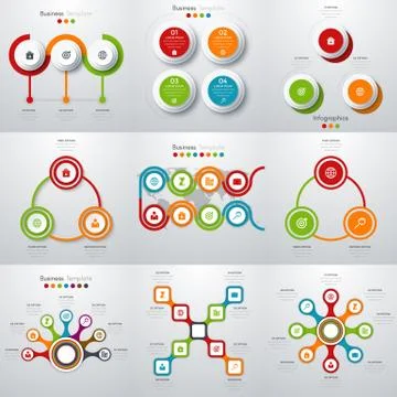 Set with infographics Stock Illustration