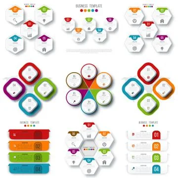 Set with infographics Stock Illustration