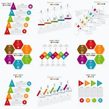 Set with infographics Stock Illustration