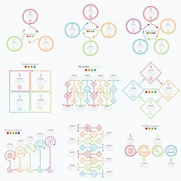Set with infographics Stock Illustration