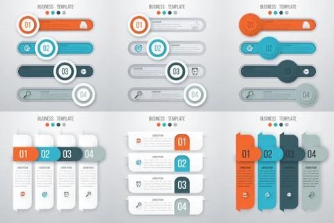 Set with infographics Stock Illustration