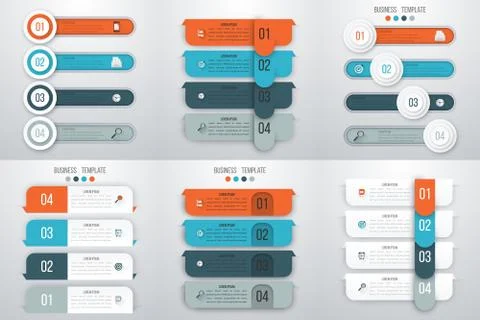 Set with infographics Stock Illustration