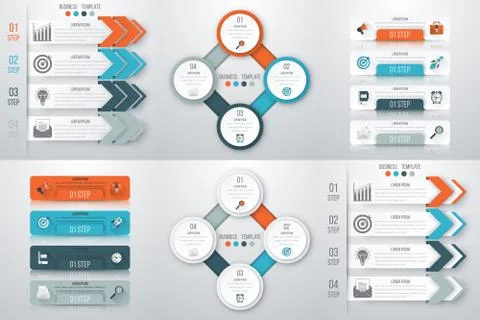 Set with infographics Stock Illustration