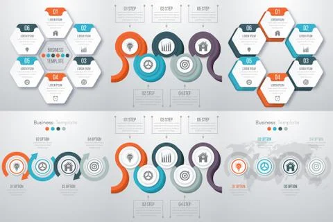 Set with infographics Stock Illustration