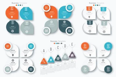 Set with infographics Stock Illustration