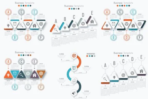 Set with infographics Illustrazione stock