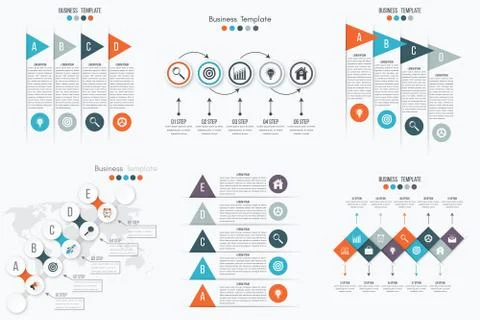 Set with infographics Stock Illustration