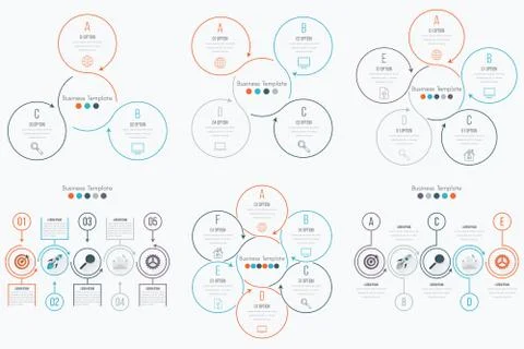 Set with infographics Stock Illustration