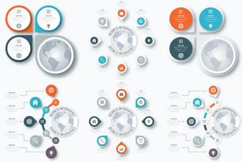 Set with infographics Stock Illustration