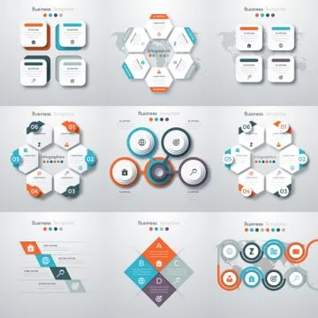 Set with infographics Stock Illustration