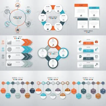 Set with infographics Stock Illustration