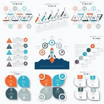 Set with infographics Stock Illustration