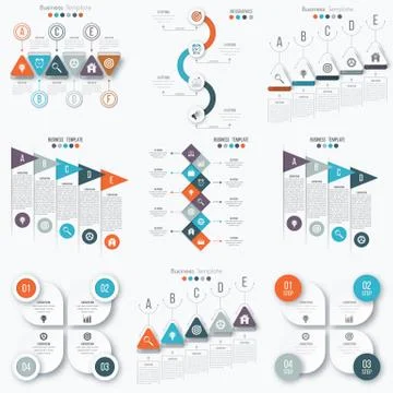 Set with infographics Stock Illustration