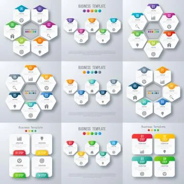Set with infographics Stock Illustration