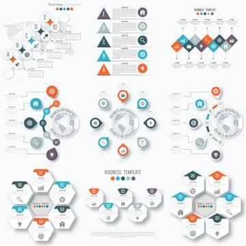 Set with infographics Stock Illustration