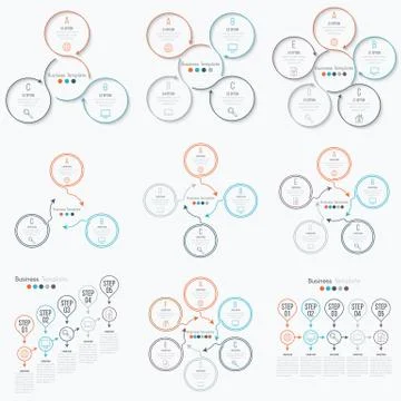 Set with infographics Stock Illustration