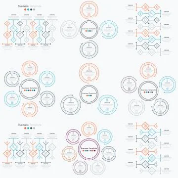 Set with infographics Illustrazione stock