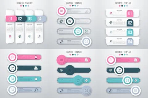 Set with infographics Stock Illustration