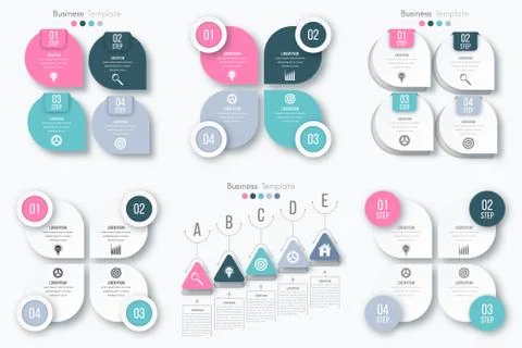 Set with infographics 스톡 일러스트