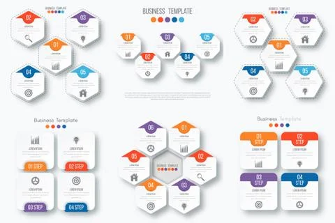 Set with infographics Stock Illustration