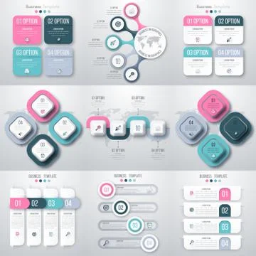 Set with infographics Stock Illustration