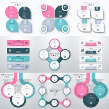 Set with infographics Stock Illustration