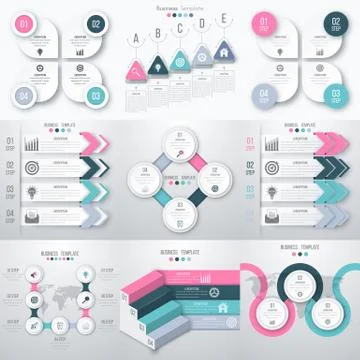 Set with infographics 스톡 일러스트