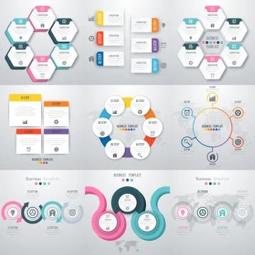 Set with infographics Stock Illustration