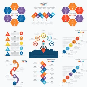 Set with infographics Stock Illustration