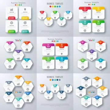 Set with infographics 스톡 일러스트