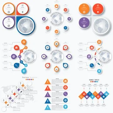 Set with infographics Stock Illustration