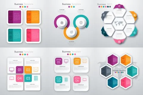 Set with infographics Stock Illustration
