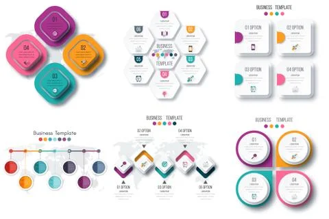 Set with infographics Stock Illustration
