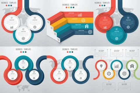 Set with infographics Stock Illustration