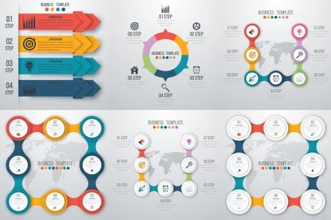 Set with infographics Stock-Illustration