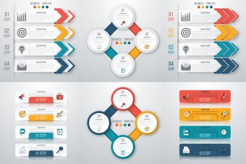 Set with infographics Stock Illustration